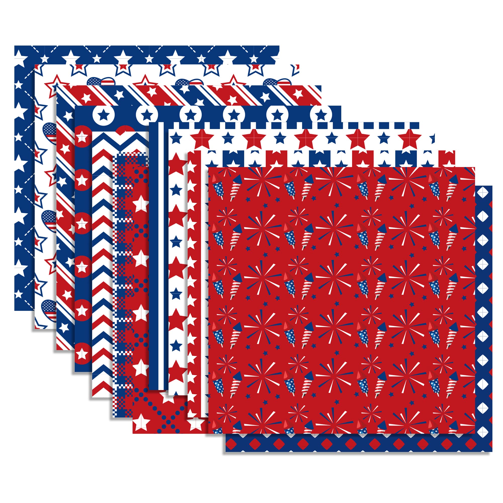 Amazon.com : Patriotic American Flag Scrapbook Paper - 24